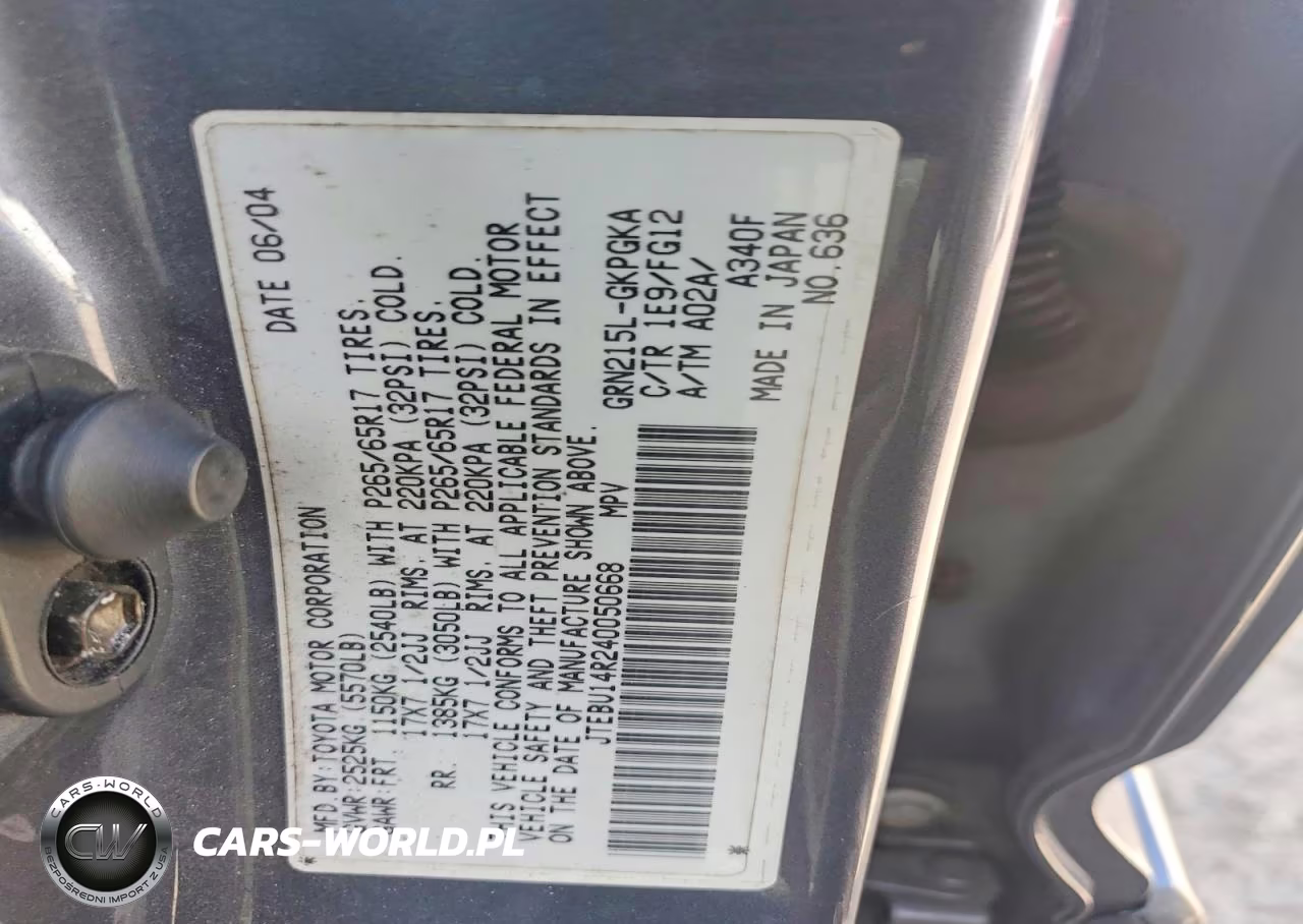 2004 Toyota 4Runner Sr5 VIN:JTEBU14R240050668 - 13