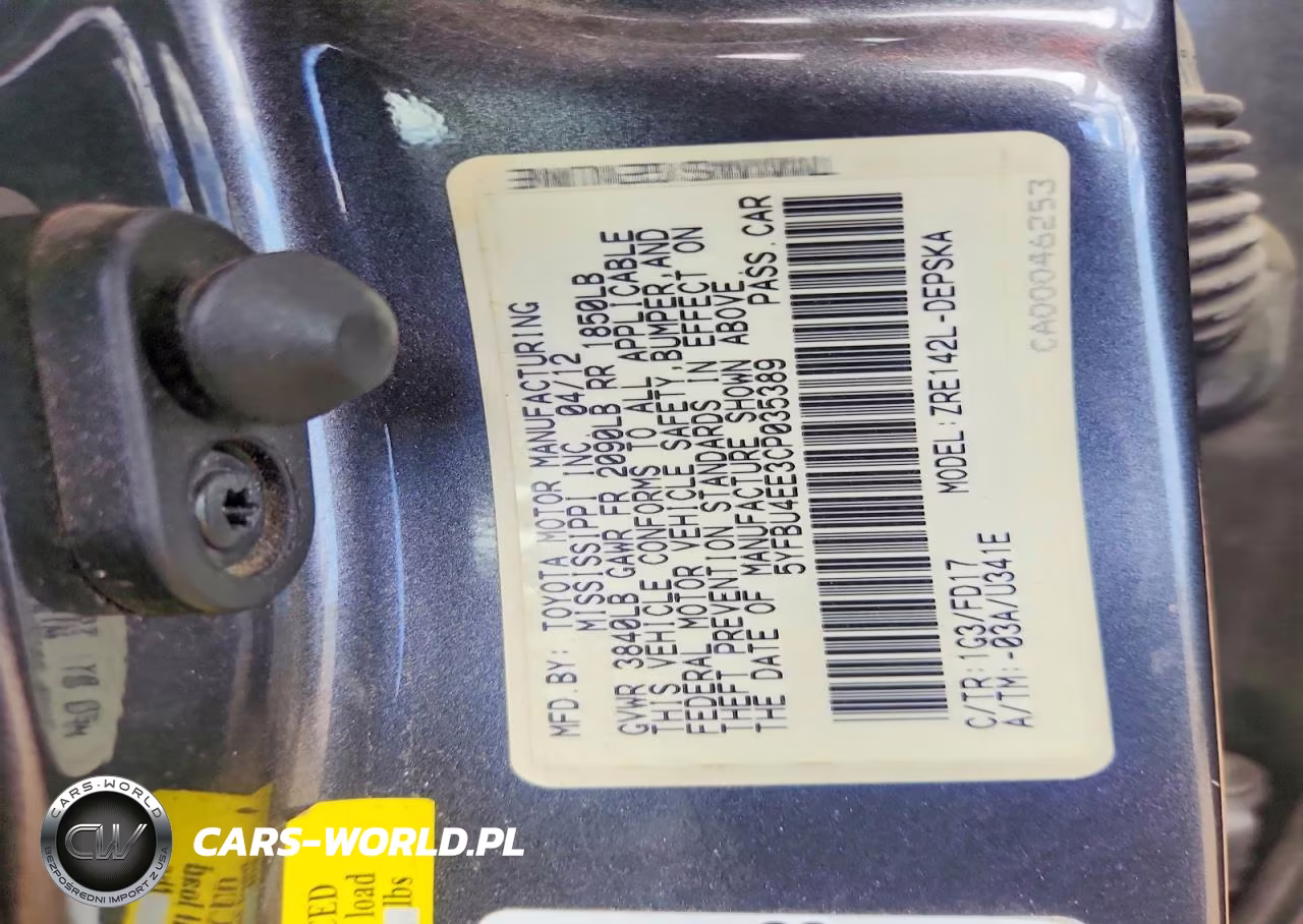 2012 Toyota Corolla S VIN:5YFBU4EE3CP035389 - 12