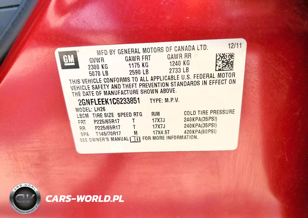 2012 Chevrolet Equinox Lt VIN:2GNFLEEK1C6233851 - 12