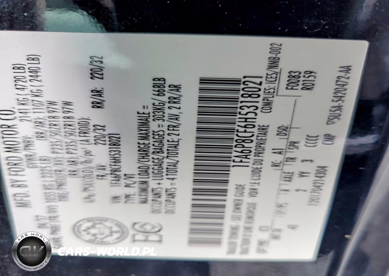 2017 Ford Mustang Gt VIN:1FA6P8CF6H5318021 - 12