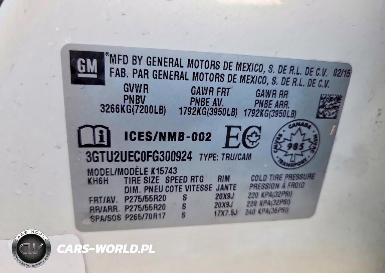 2015 GMC Sierra K1500 Sle VIN:3GTU2UEC0FG300924 - 12
