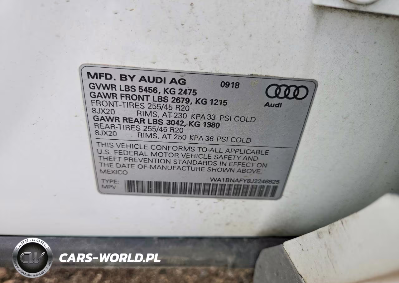 2018 Audi Q5 Premium Plus VIN:WA1BNAFY8J2246825 - 13