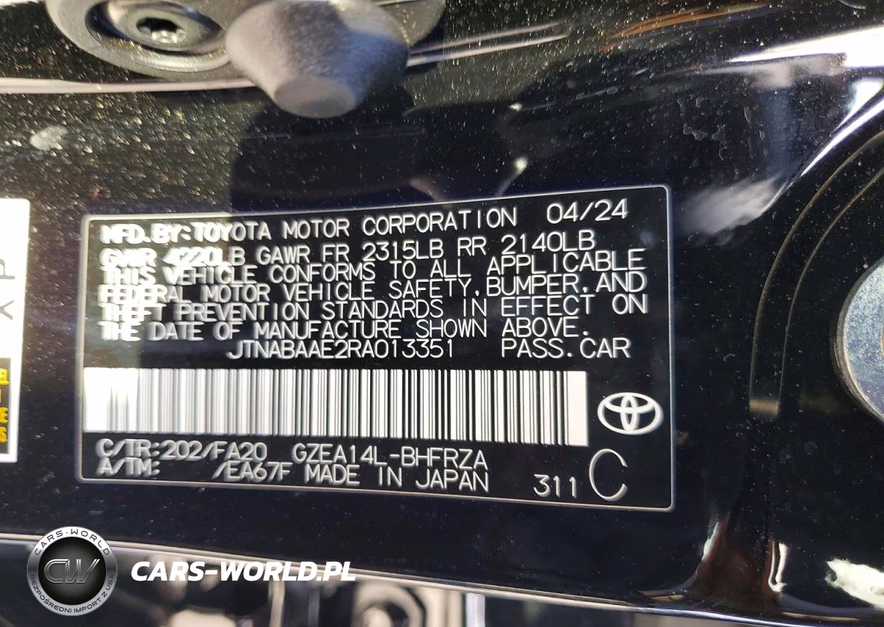 2024 Toyota Gr Corolla Core VIN:JTNABAAE2RA013351 - 13