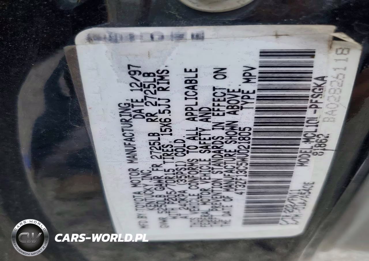 1998 Toyota Sienna Le VIN:4T3ZF13C5WU021805 - 13
