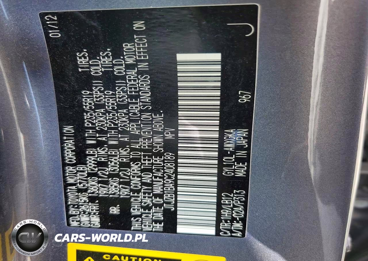 2012 Lexus Rx 450H VIN:JTJZB1BA9C2408189 - 12