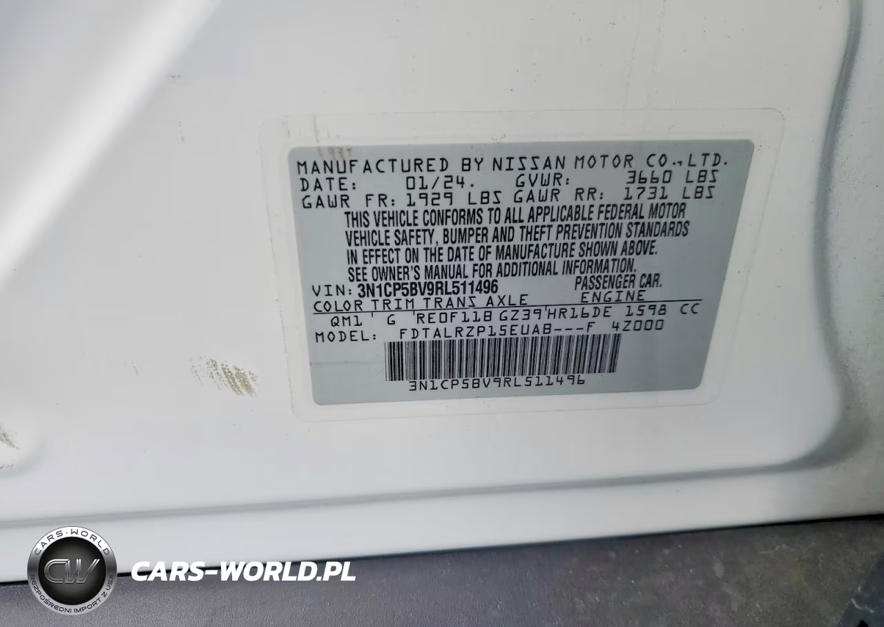 2024 Nissan Kicks S VIN:3N1CP5BV9RL511496 - 13