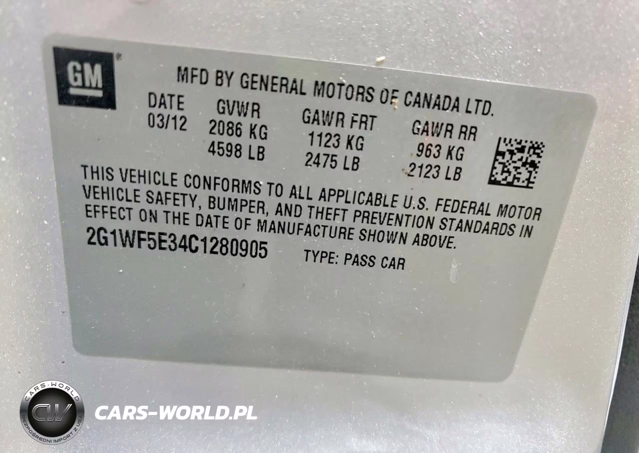 2012 Chevrolet Impala Ls VIN:2G1WF5E34C1280905 - 13