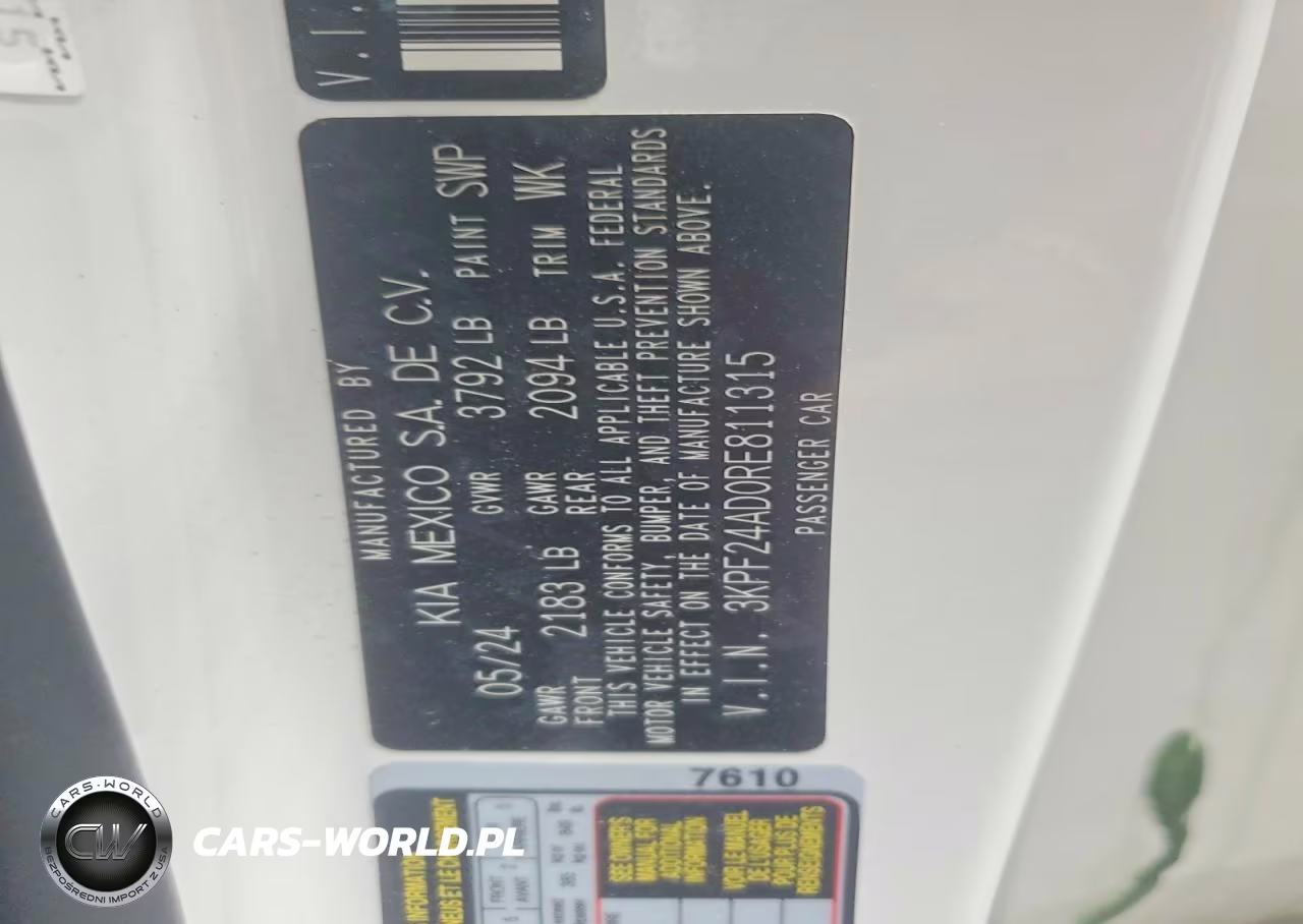2024 Kia Forte Lxs VIN:3KPF24AD0RE811315 - 12