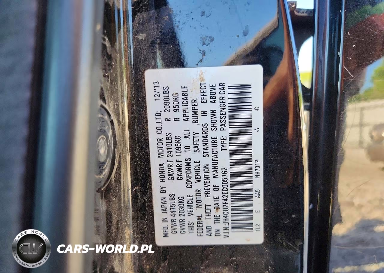 2014 Acura Tsx VIN:JH4CU2F42EC005762 - 13