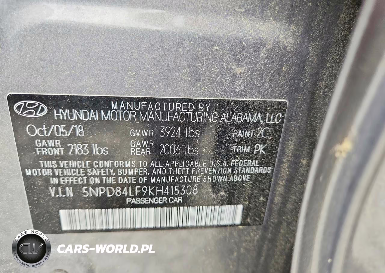 2019 Hyundai Elantra Limited VIN:5NPD84LF9KH415308 - 12