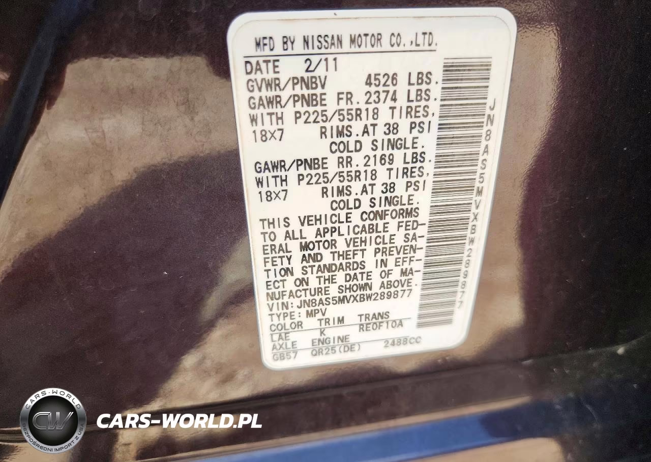 2011 Nissan Rogue S VIN:JN8AS5MVXBW289877 - 13
