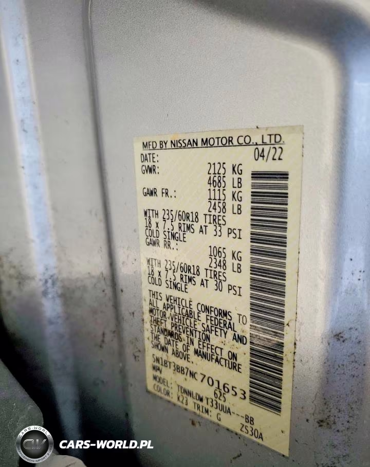 2022 Nissan Rogue Sv VIN:5N1BT3BB7NC701653 - 13