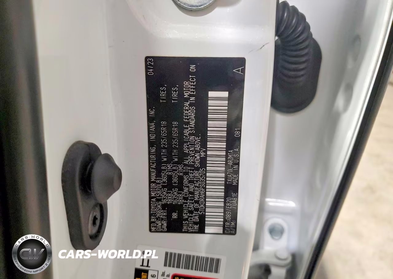2023 Toyota Highlander Xle VIN:5TDKDRAH6PS035705 - 13