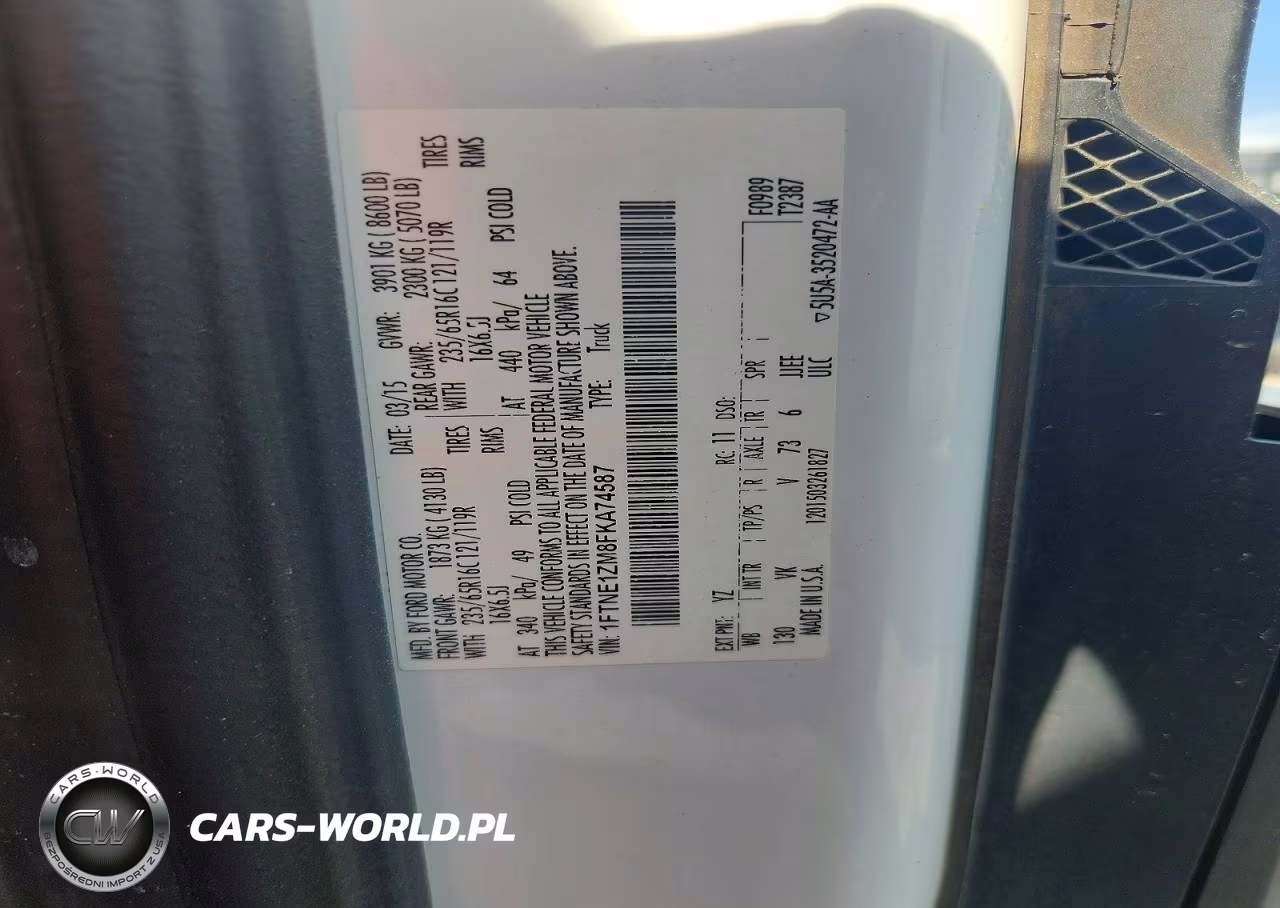 2015 Ford Transit T-150 VIN:1FTNE1ZM8FKA74587 - 13