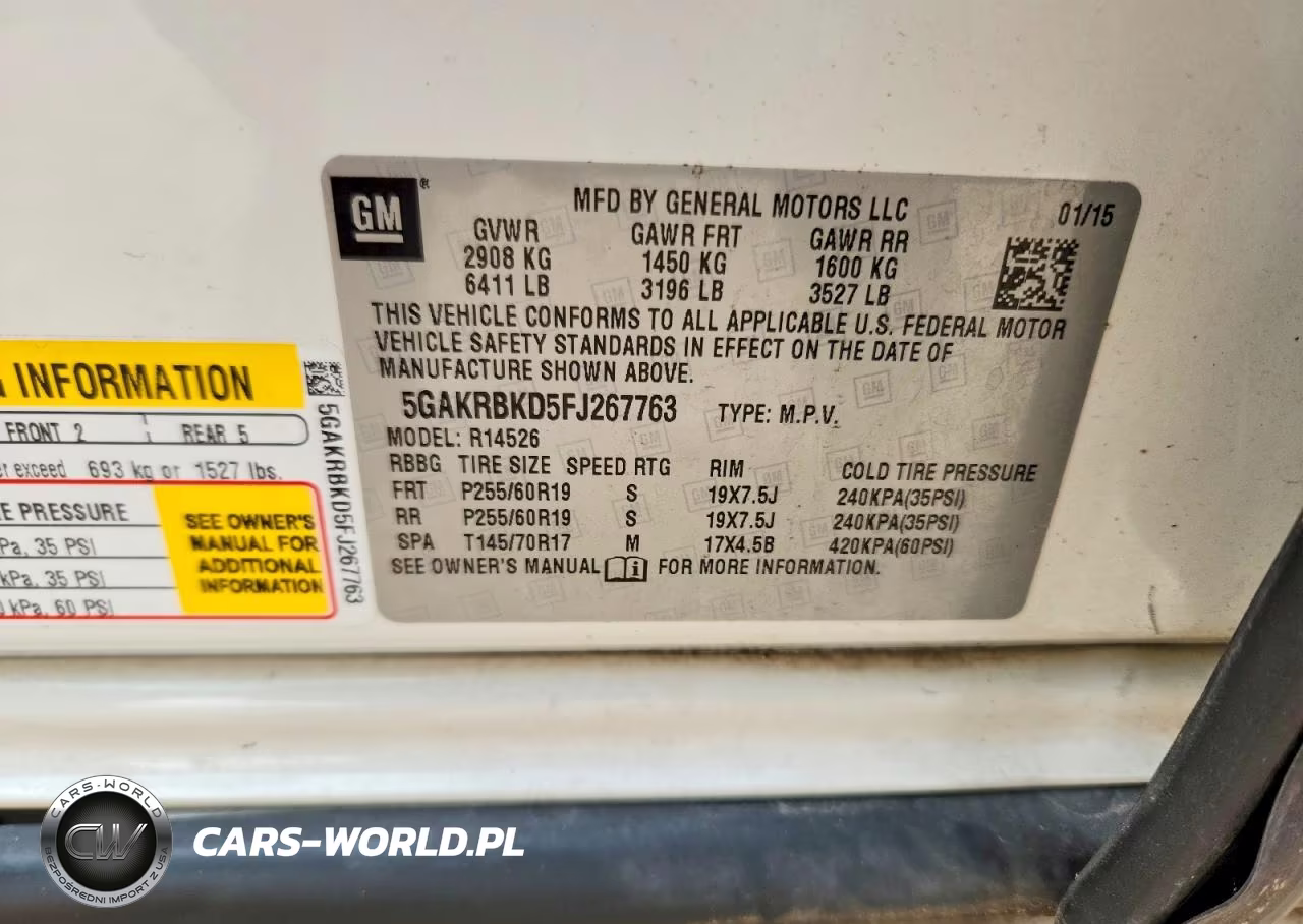 2015 Buick Enclave VIN:5GAKRBKD5FJ267763 - 14