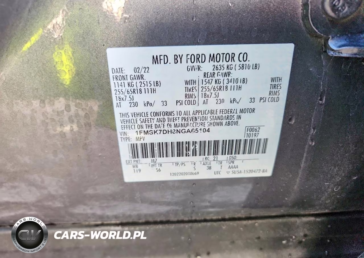 2022 Ford Explorer Xlt VIN:1FMSK7DH8NGA65104 - 14