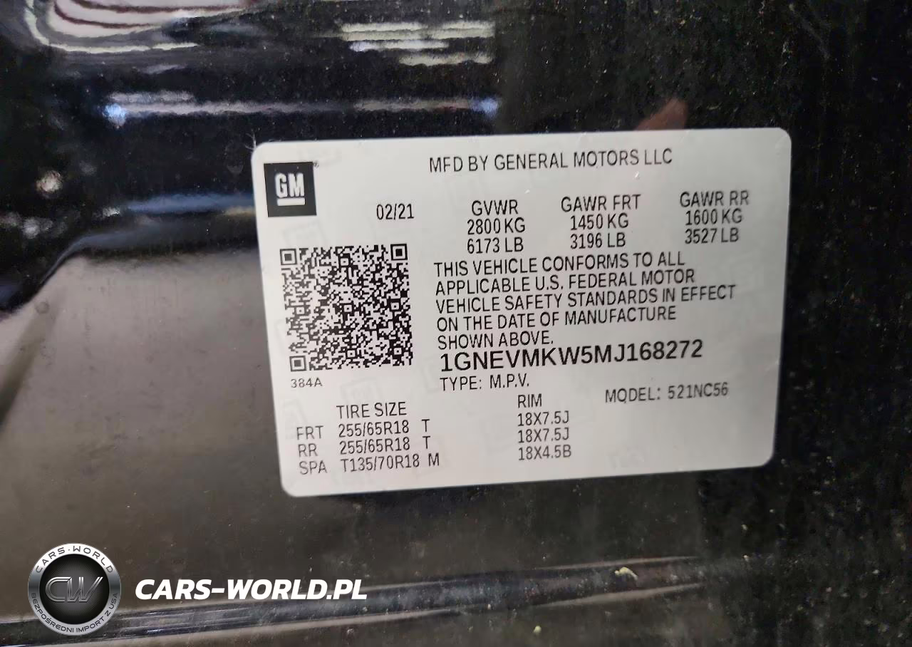 2021 Chevrolet Traverse Lt VIN:1GNEVMKW5MJ168272 - 13