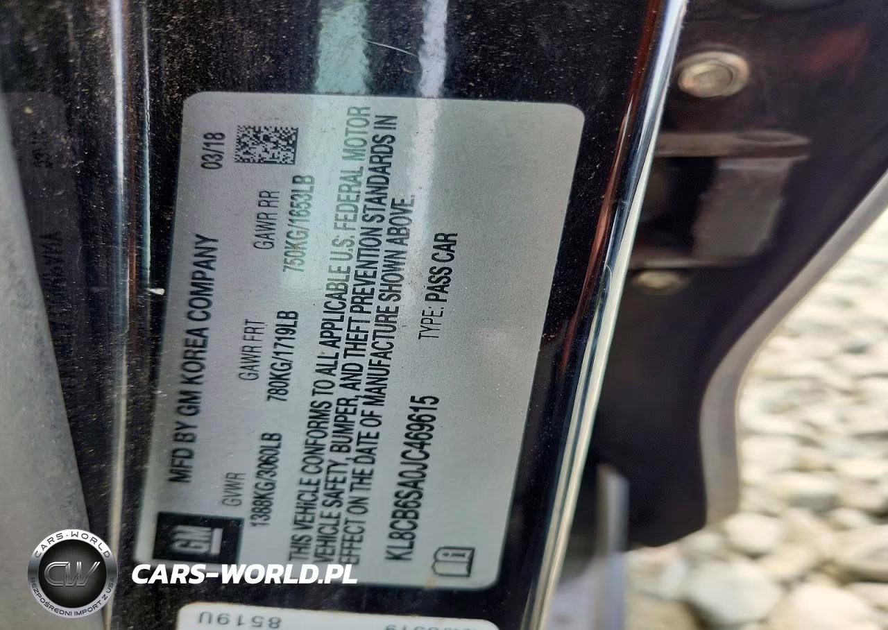 2018 Chevrolet Spark Ls VIN:KL8CB6SA0JC469615 - 12