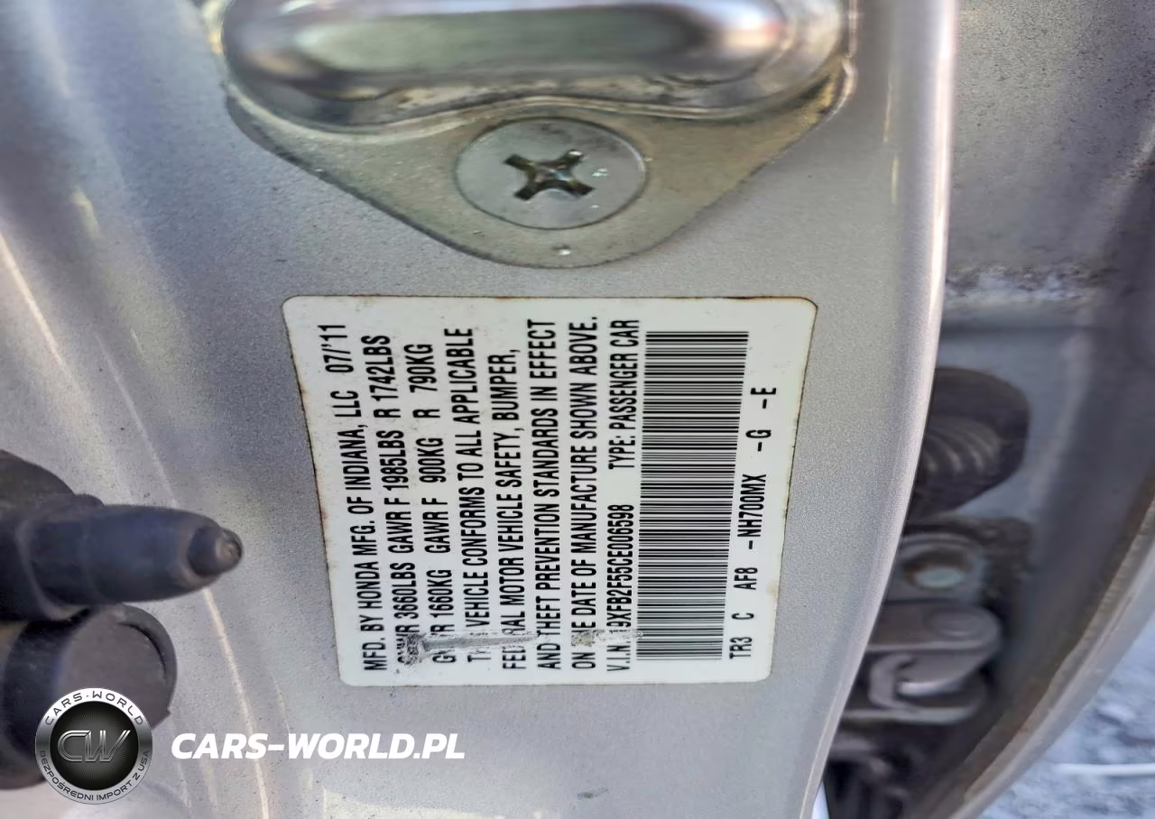 2012 Honda Civic Lx VIN:19XFB2F55CE006598 - 12