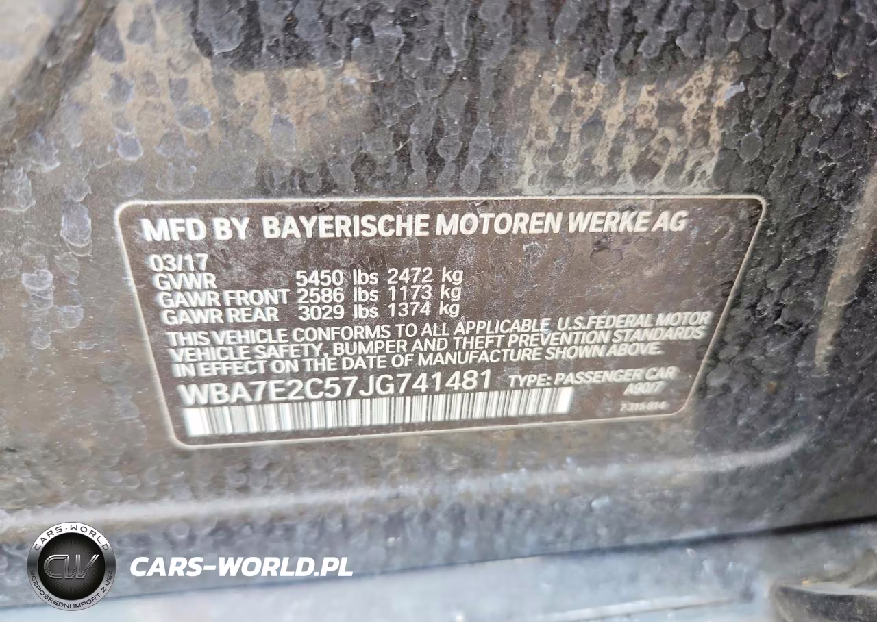 2018 BMW 740 I VIN:WBA7E2C57JG741481 - 12