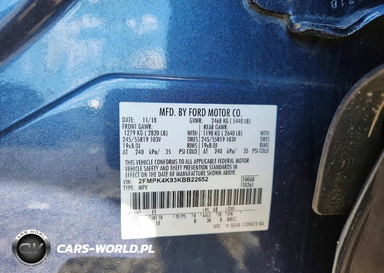 2019 Ford Edge Titanium VIN:2FMPK4K93KBB22652 - 13