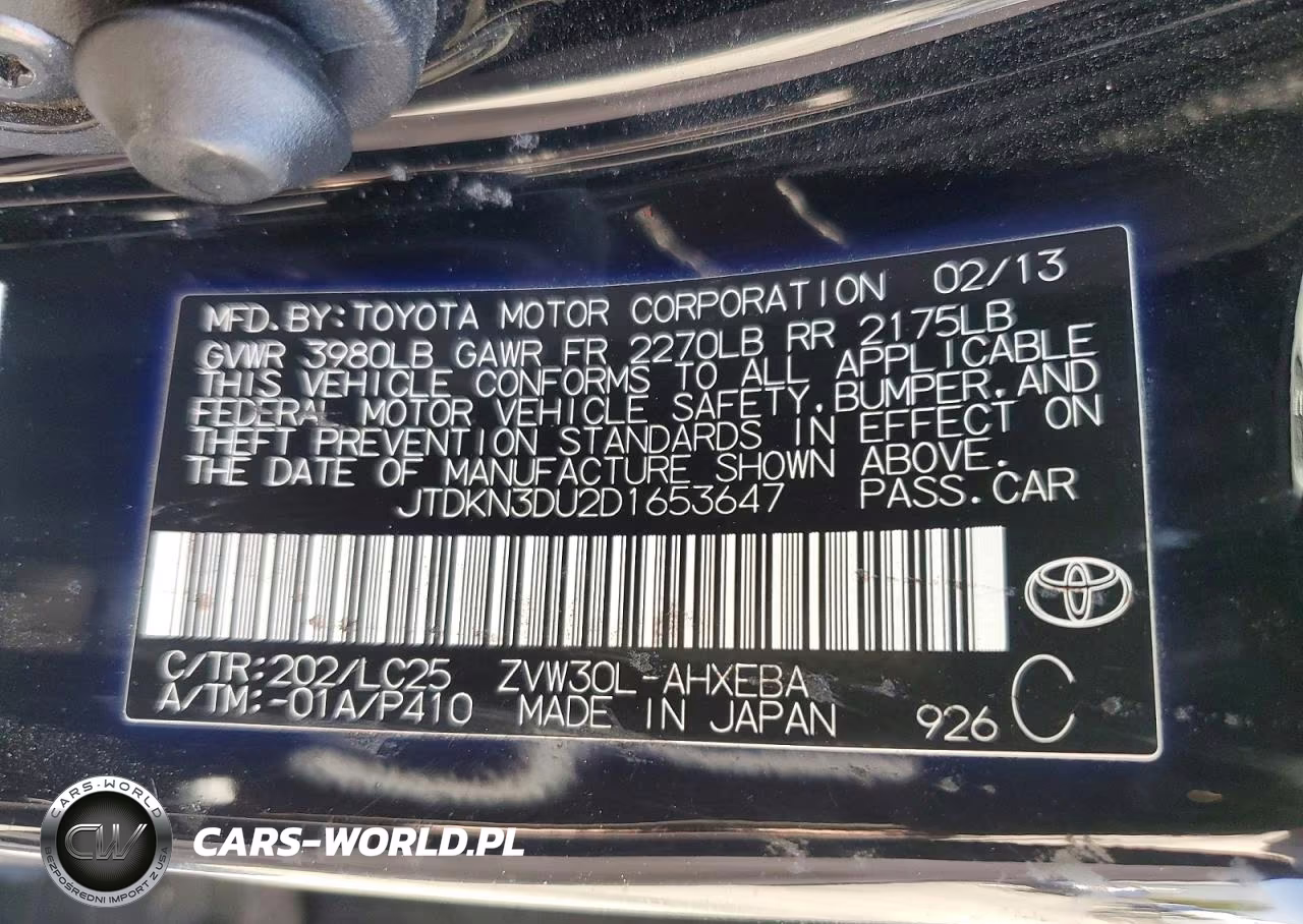 2013 Toyota Prius Persona Series Se VIN:JTDKN3DU2D1653647 - 12