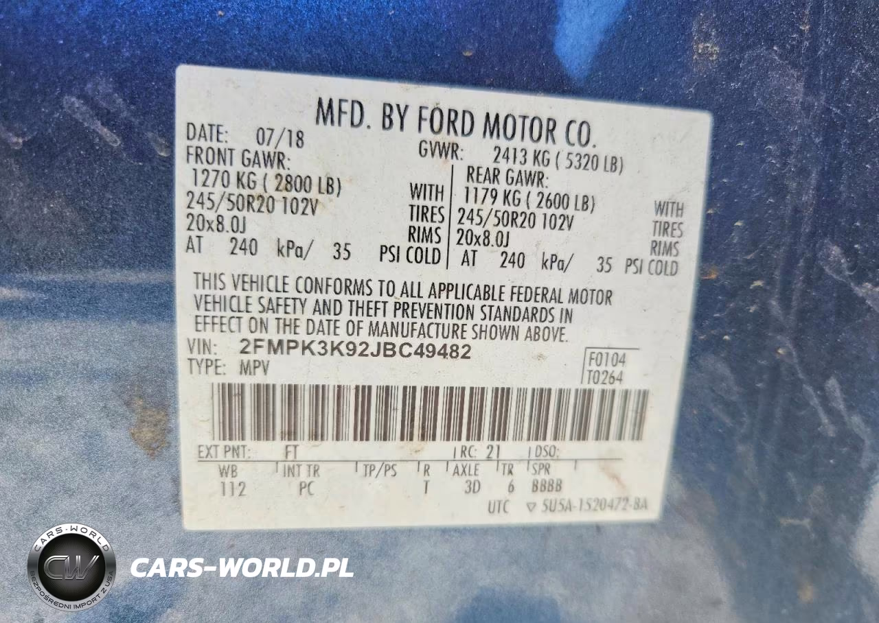 2018 Ford Edge Titanium VIN:2FMPK3K92JBC49482 - 12