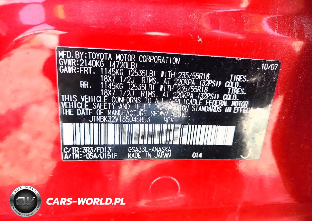 2008 Toyota Rav4 Sport VIN:JTMBK32V185046853 - 13