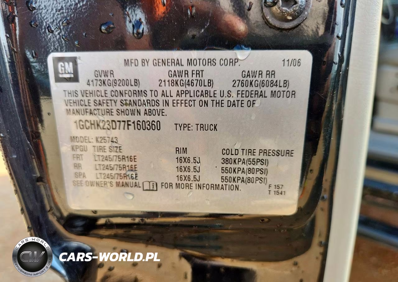 2007 Chevrolet Silverado K2500 Heavy Duty VIN:1GCHK23D77F160360 - 12
