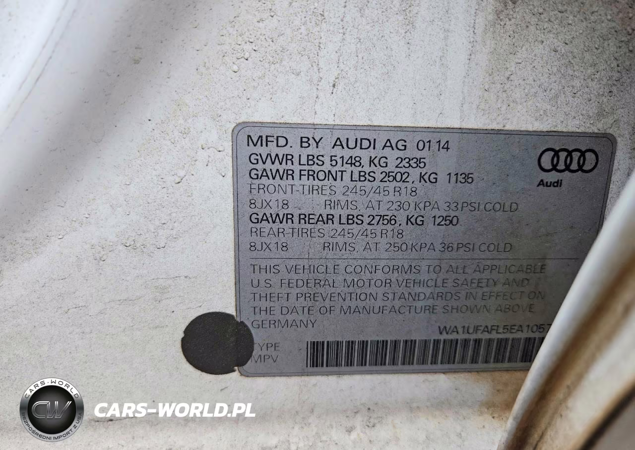 2014 Audi A4 Allroad Premium Plus VIN:WA1UFAFL5EA105720 - 13
