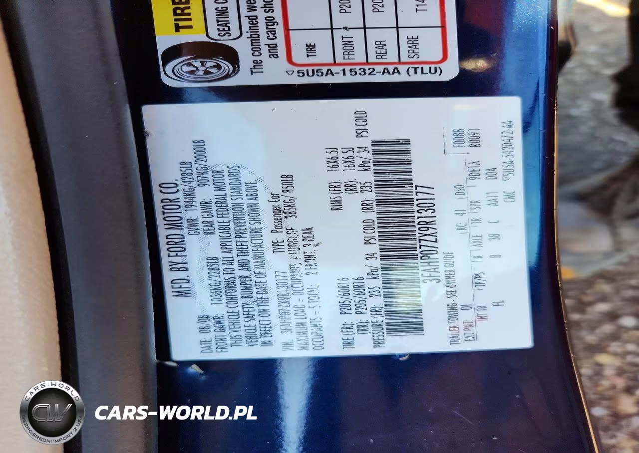 2009 Ford Fusion Se VIN:3FAHP07ZX9R130177 - 12