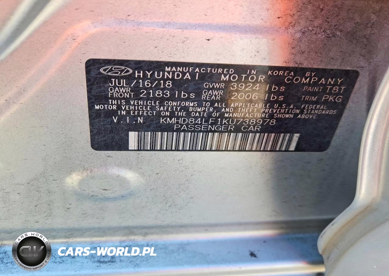 2019 Hyundai Elantra Sel VIN:KMHD84LF1KU738978 - 12