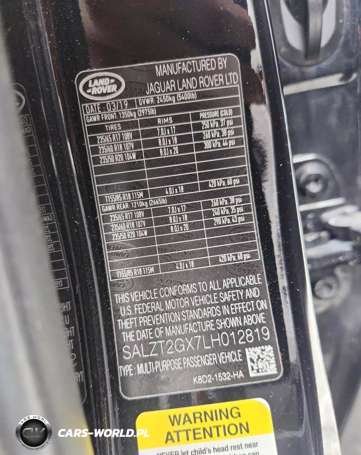 2020 Land Rover Range Rover Evoque S VIN:SALZT2GX7LH012819 - 13