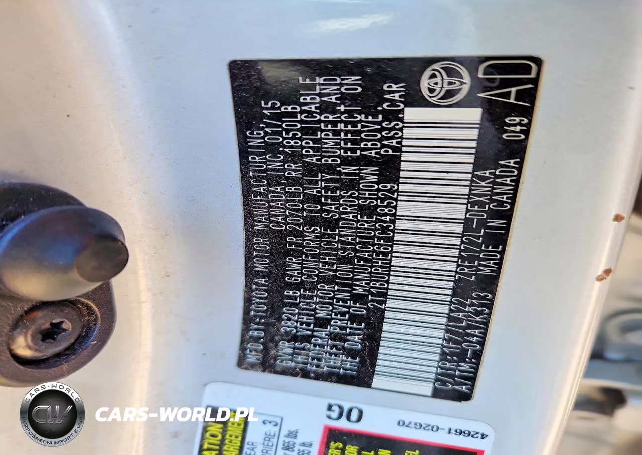 2015 Toyota Corolla Le Premium VIN:2T1BURHE6FC348529 - 12