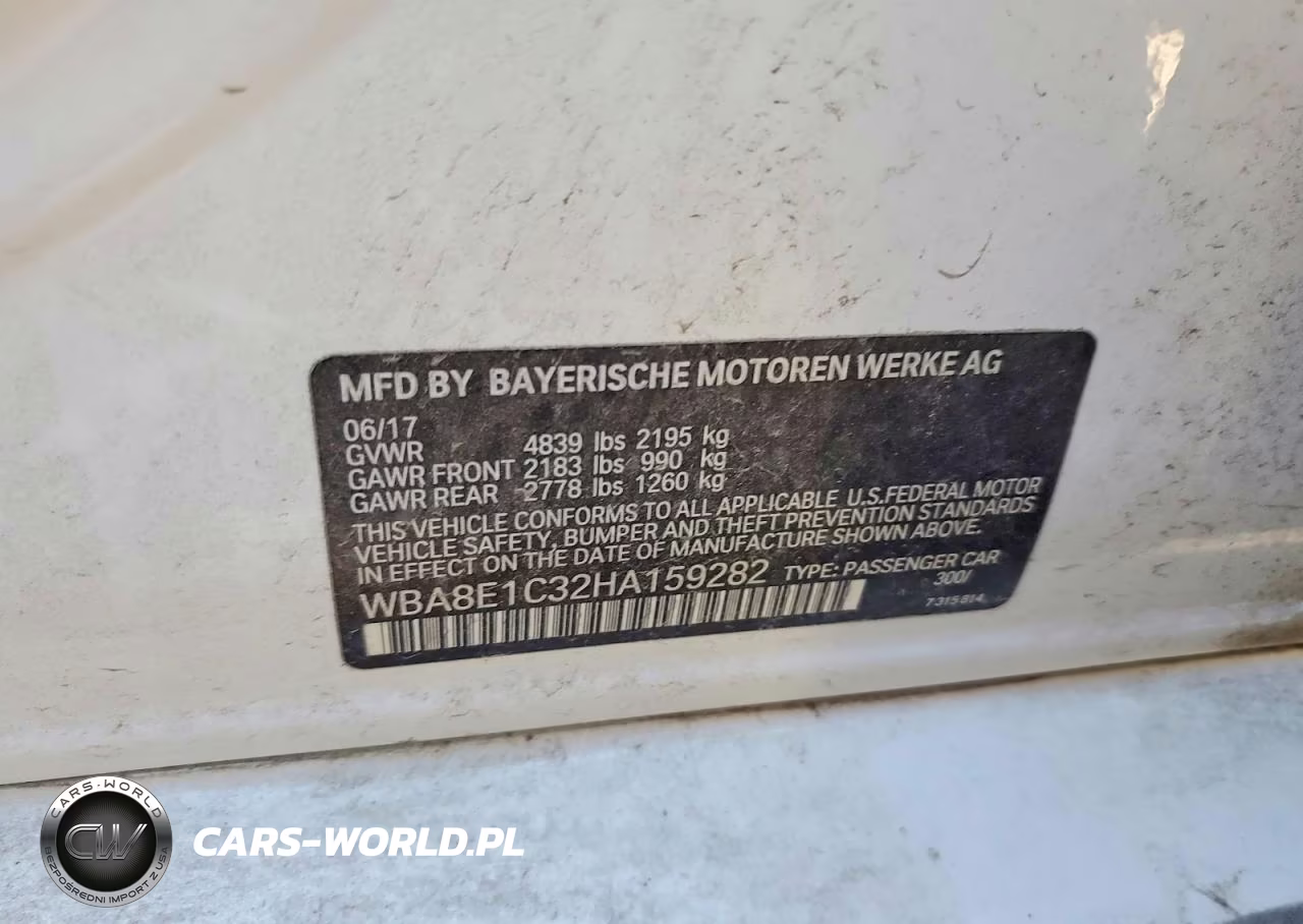 2017 BMW 330E VIN:WBA8E1C32HA159282 - 12