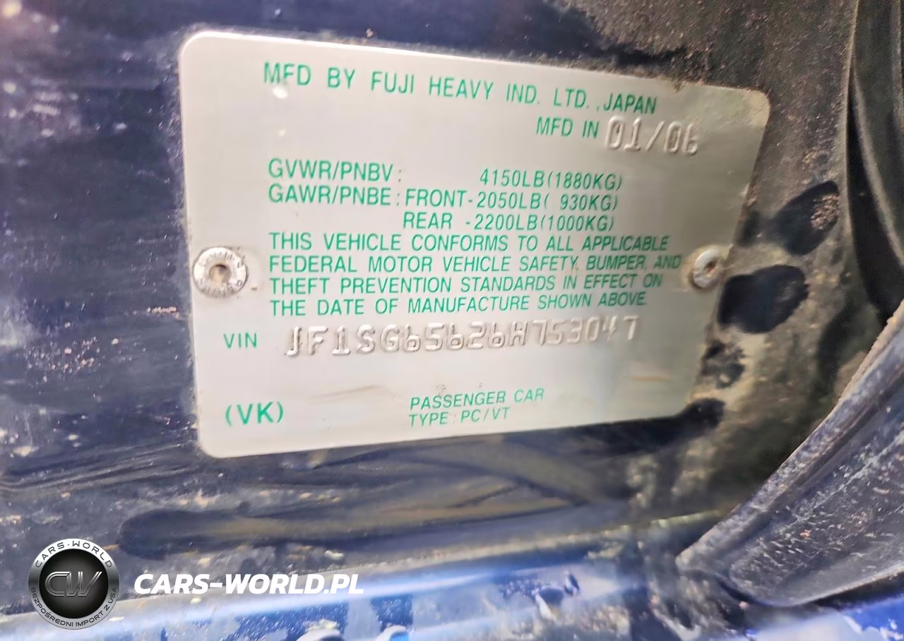 2006 Suba Forester X 4D Suv VIN:JF1SG65626H753047 - 12