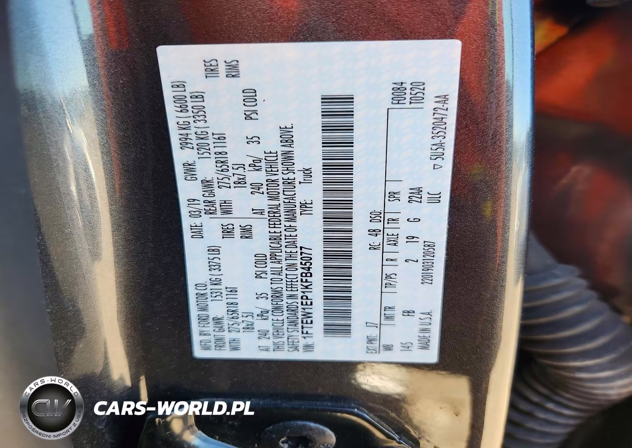 2019 Ford F150 Supercrew VIN:1FTEW1EP1KFB45077 - 12