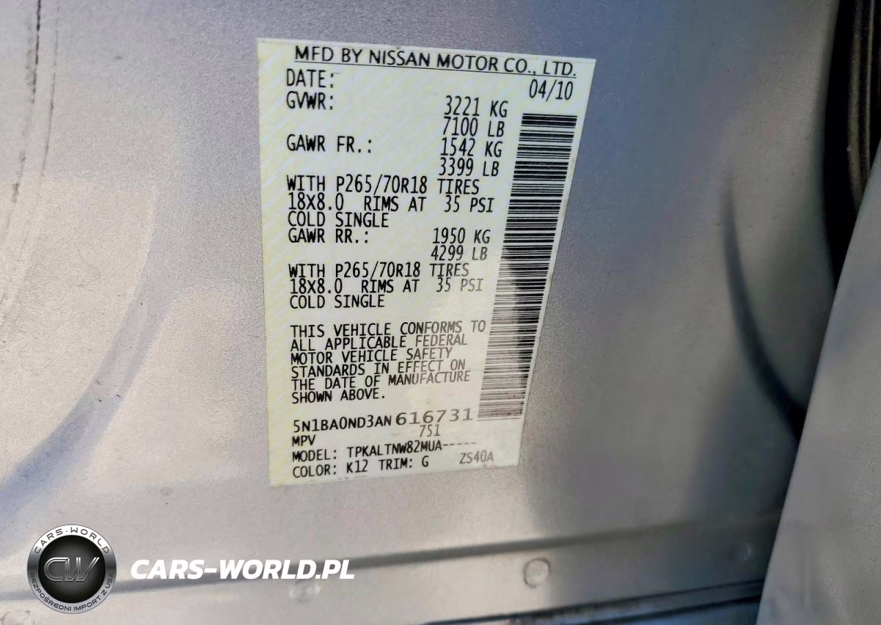 2010 Nissan Armada Se VIN:5N1BA0ND3AN616731 - 13