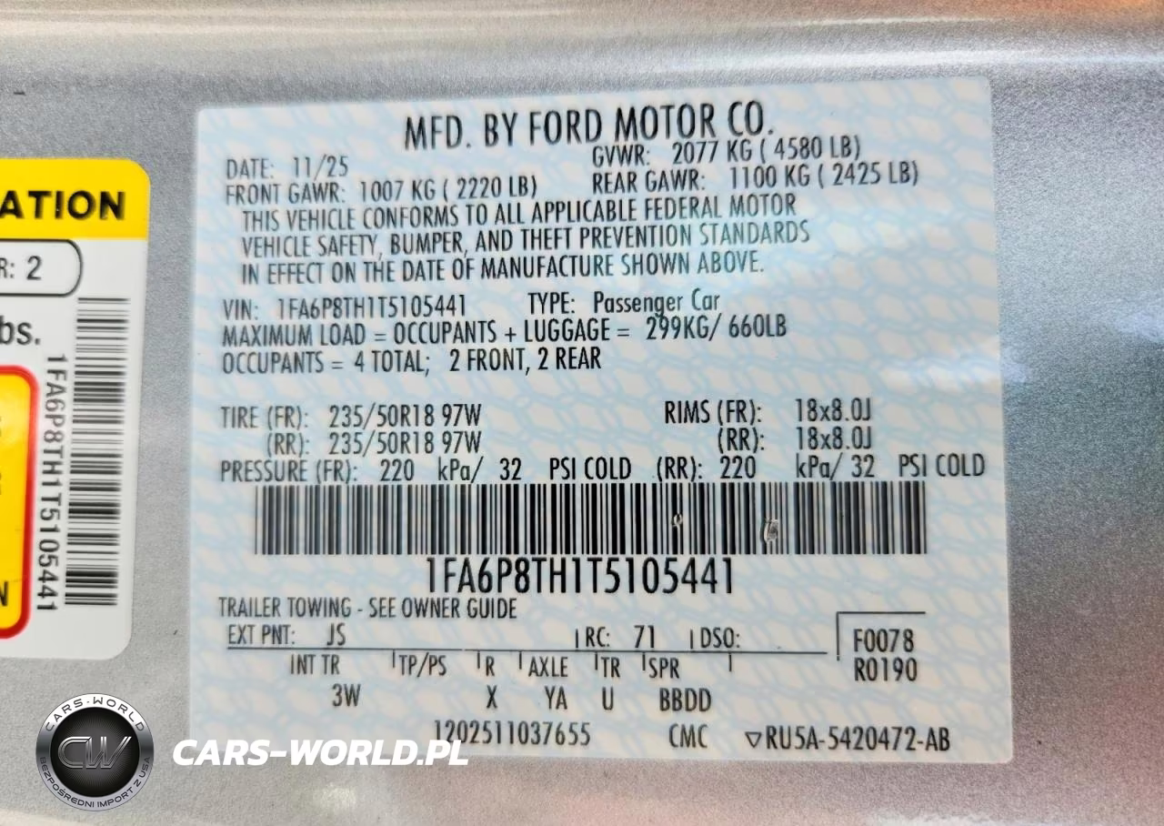 2026 Ford Mustang VIN:1FA6P8TH1T5105441 - 13
