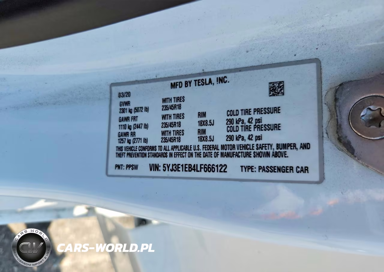 2020 Tesla Model 3 VIN:5YJ3E1EB4LF666122 - 13