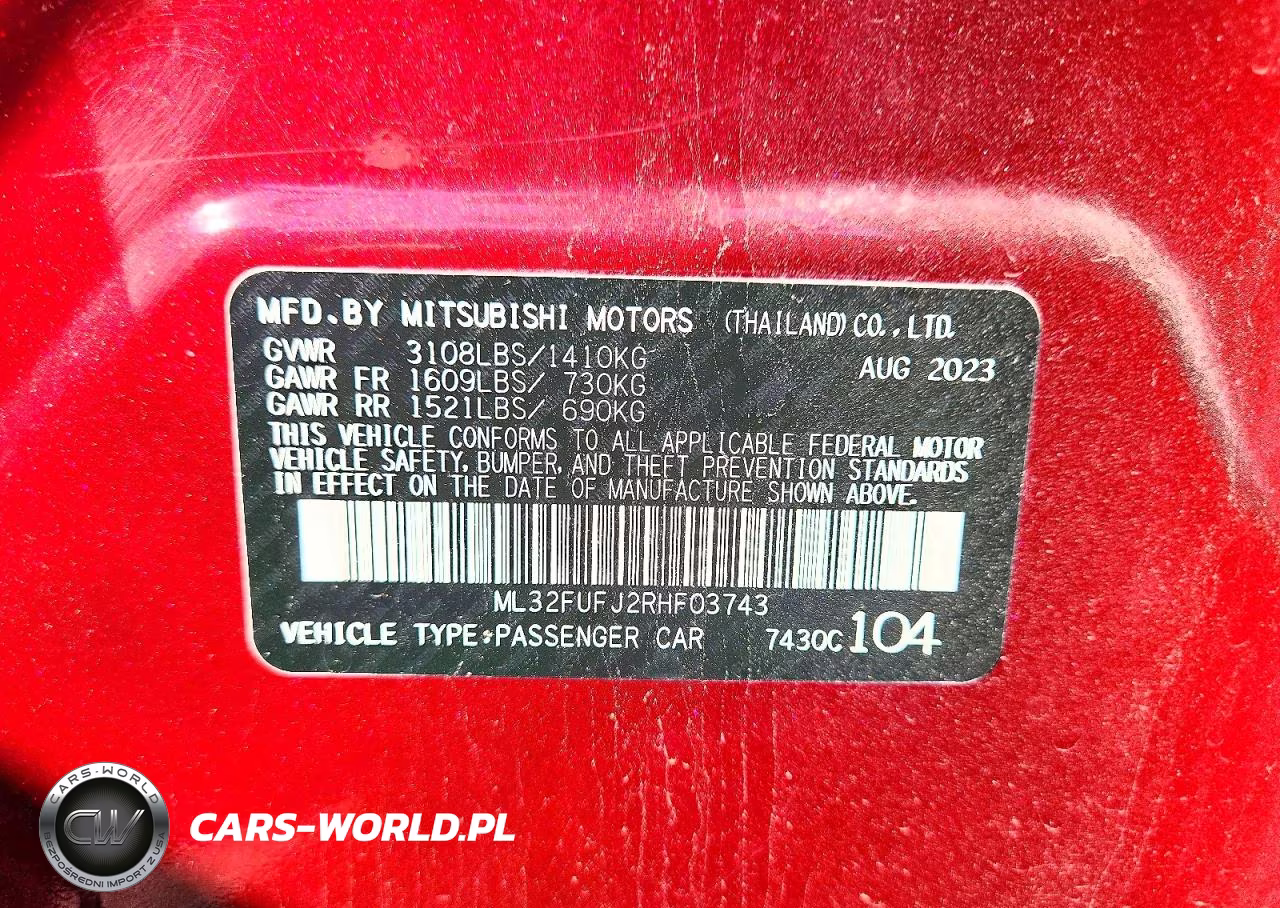 2024 Mitsubishi Mirage G4 Es VIN:ML32FUFJ2RHF03743 - 12