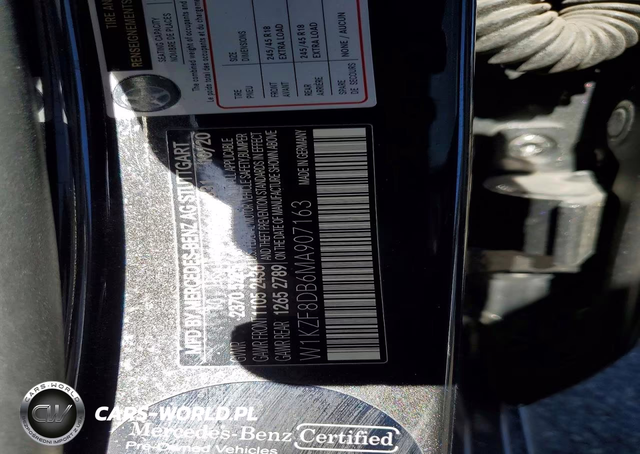 2021 Mercedes-Benz E 350 VIN:W1KZF8DB6MA907163 - 12