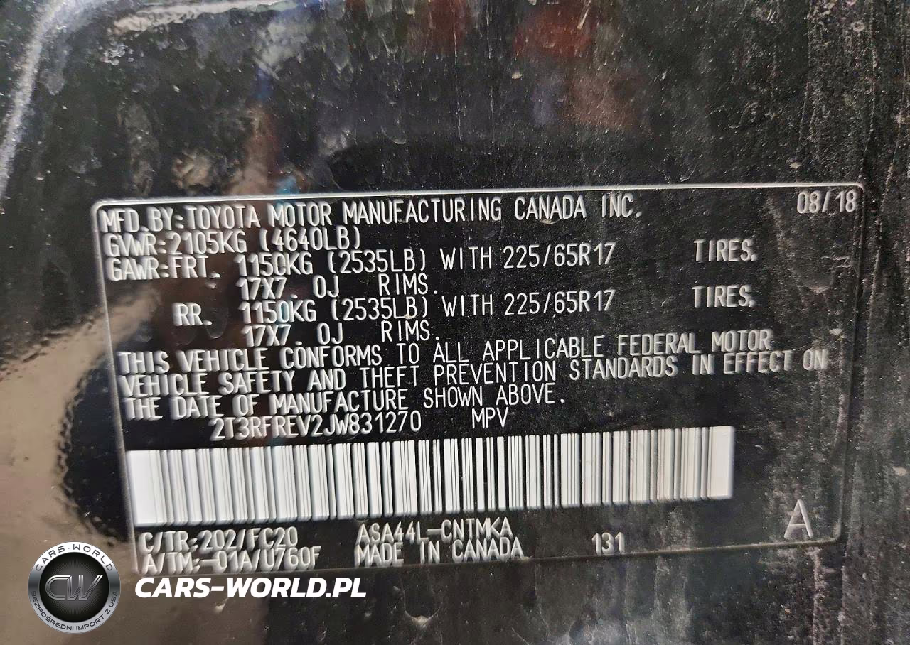 2018 Toyota Rav4 Xle VIN:2T3RFREV2JW831270 - 13