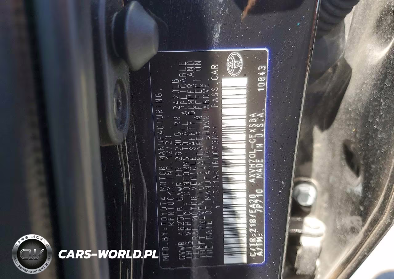 2024 Toyota Camry Hybrid Se VIN:4T1S31AK1RU073644 - 12