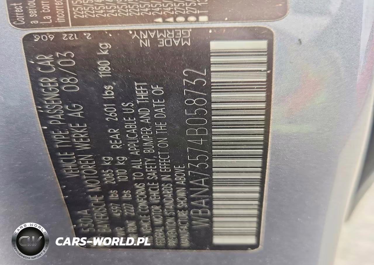 2004 BMW 530 I VIN:WBANA73574B058732 - 12