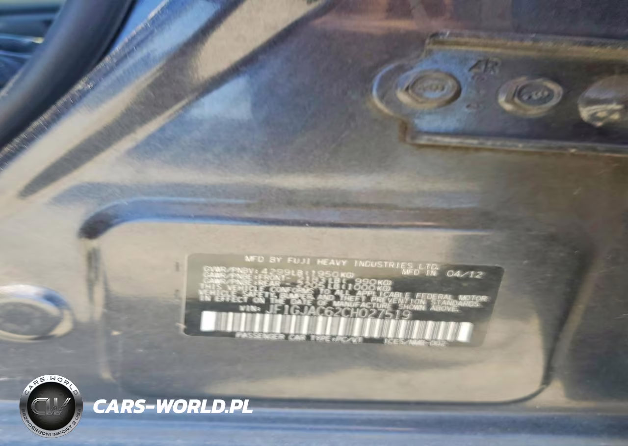 2012 Subaru Impreza Premium VIN:JF1GJAC62CH027519 - 12