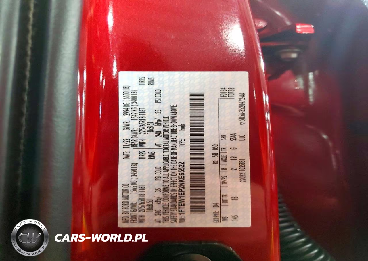 2022 Ford F150 Supercrew Supercrew VIN:1FTEW1EP2NKE65522 - 10