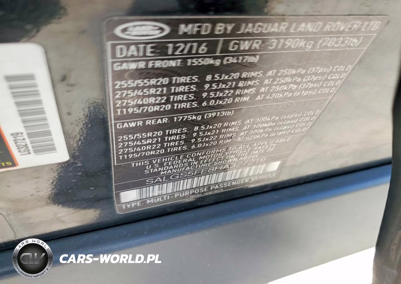 2017 Land Rover Range Rover Supercharged VIN:SALGS5FE8HA327219 - 13