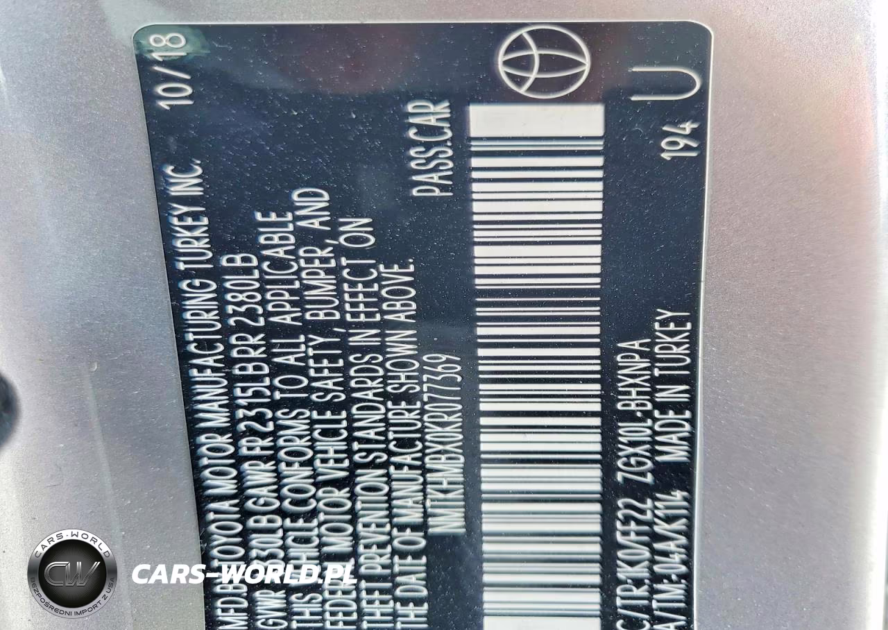 2019 Toyota C-Hr Xle VIN:NMTKHMBX0KR077369 - 13