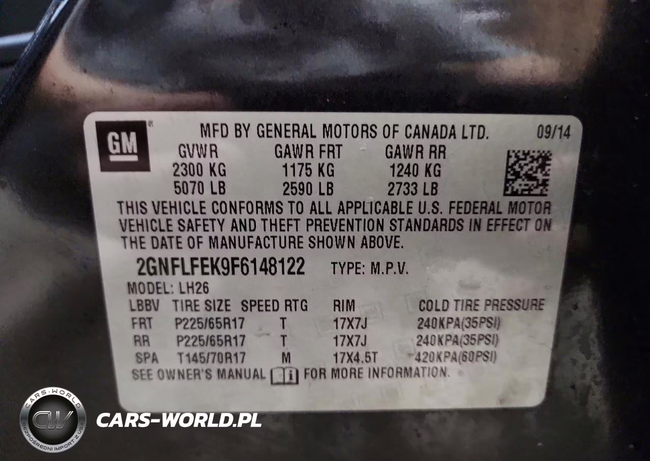 2015 Chevrolet Equinox Lt VIN:2GNFLFEK9F6148122 - 13